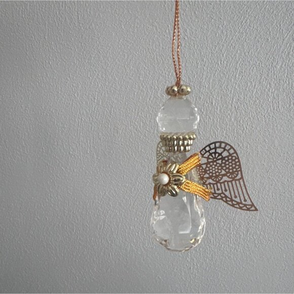 Avon Angelic Reflections Angel Ornament Crystal Gold Filigree - Picture 2 of 5